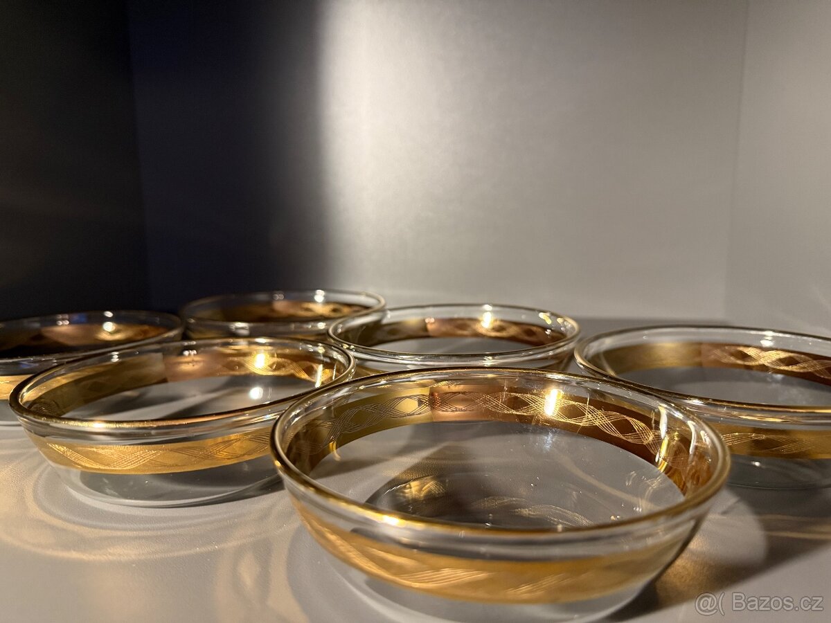 Bohemia Crystal zlacené misky 6x