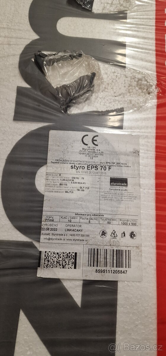 Prodám polystyren fasádní 5cm