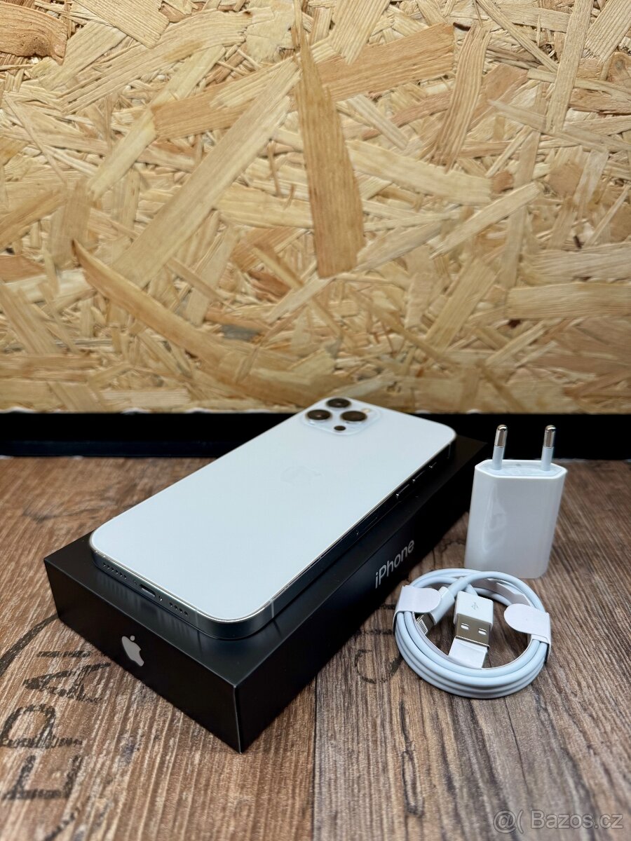 Apple iPhone 12 Pro Max 256 GB Silver, baterie 100%