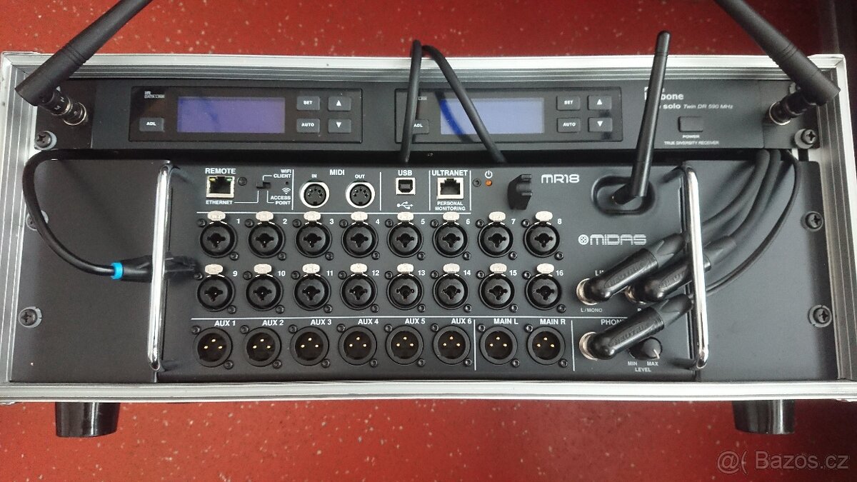 Digitální mixpult MIDAS MR18 - TOP STAV