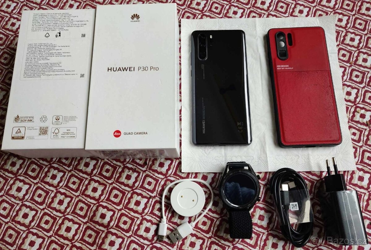 Huawei P30 Pro Black + Huawei Watch GT Sport Black