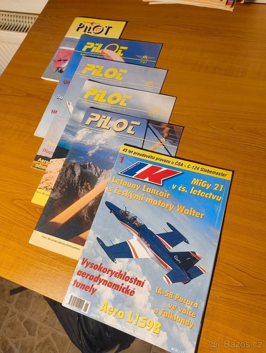 Časopisy "Pilot" a "Letectví + Kosmonautika"