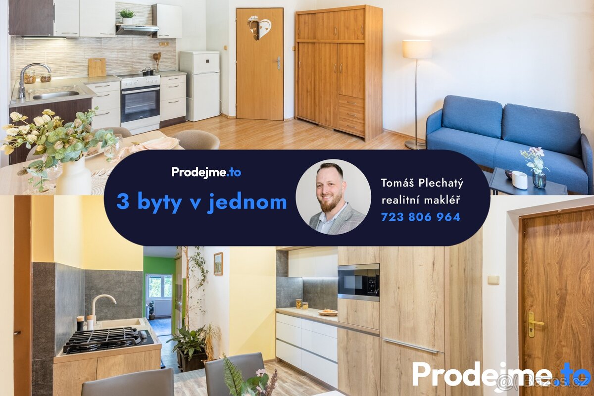 Prodej bytu se 3 jednotkami, 122 m2 - Znojmo, Palackého