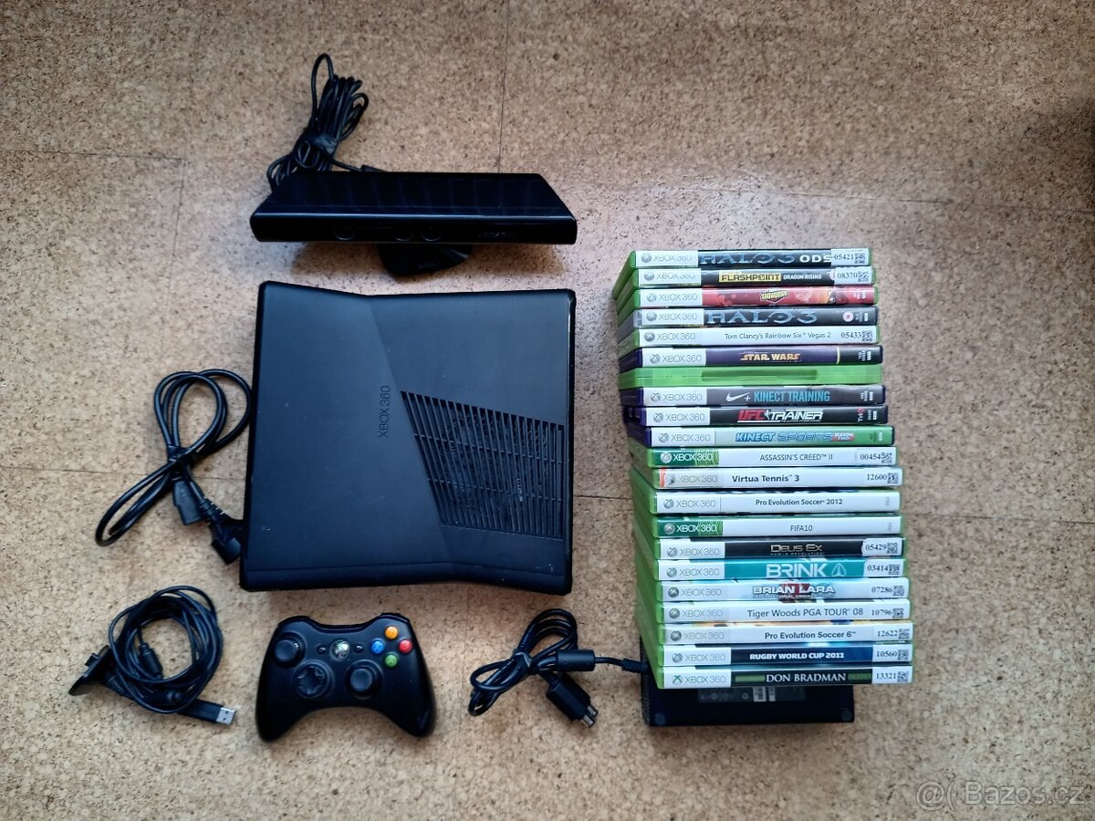 Xbox 360 s HDD 250 GB,kinect,ovladac a 21 her