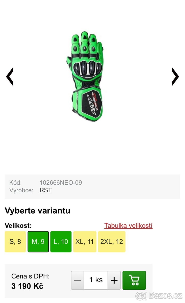 Prodám rukavice RST na motorku