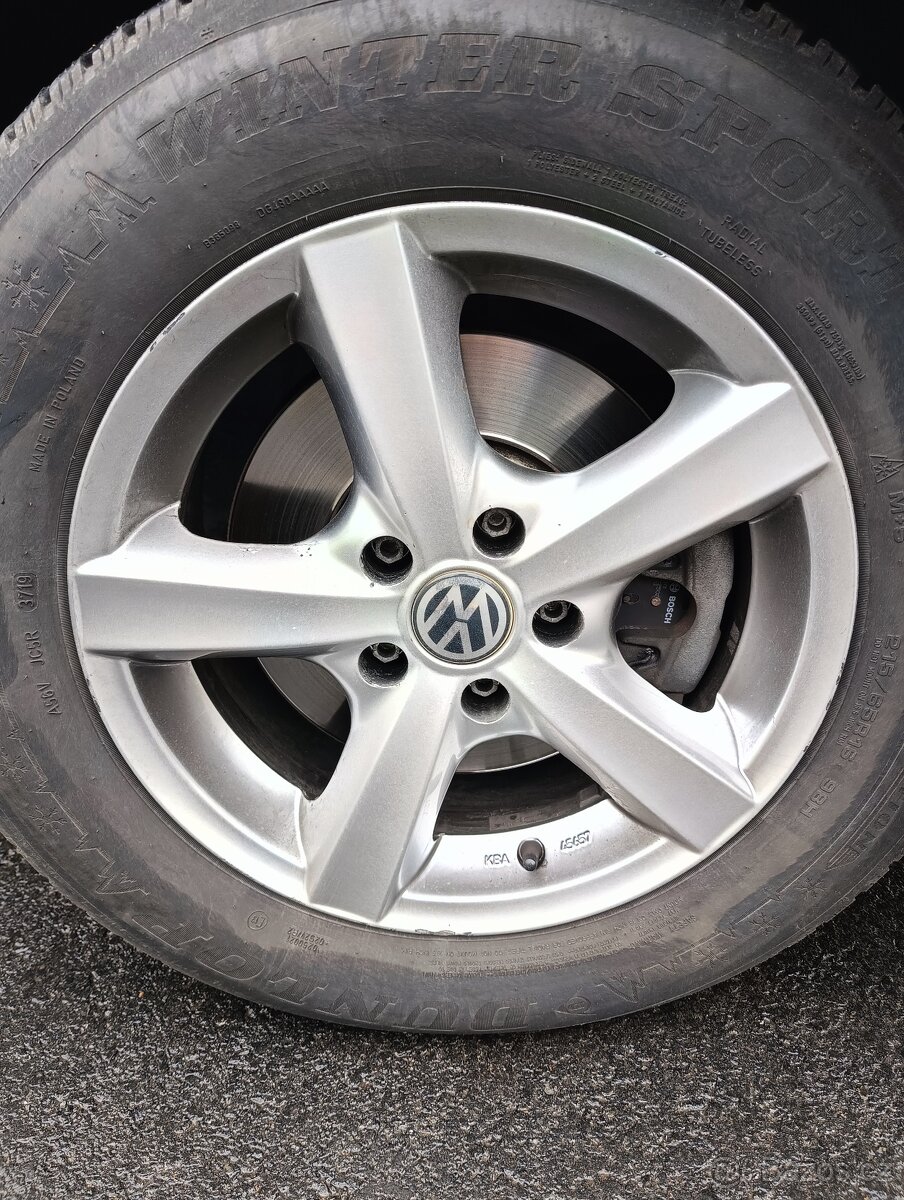 ALU Disky 7Jx16, 5x112 včetně pneu Dunlop
