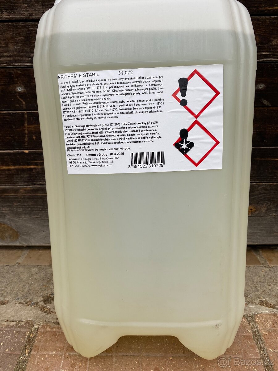 Nemrznoucí náplň do topnych systémů,nemrznoucí směs topení