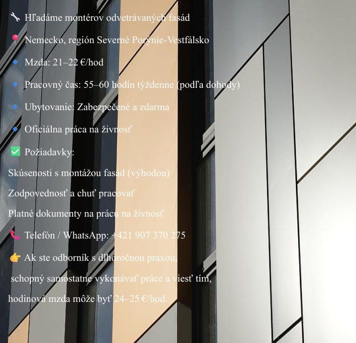 Monter odvetravanych fasád