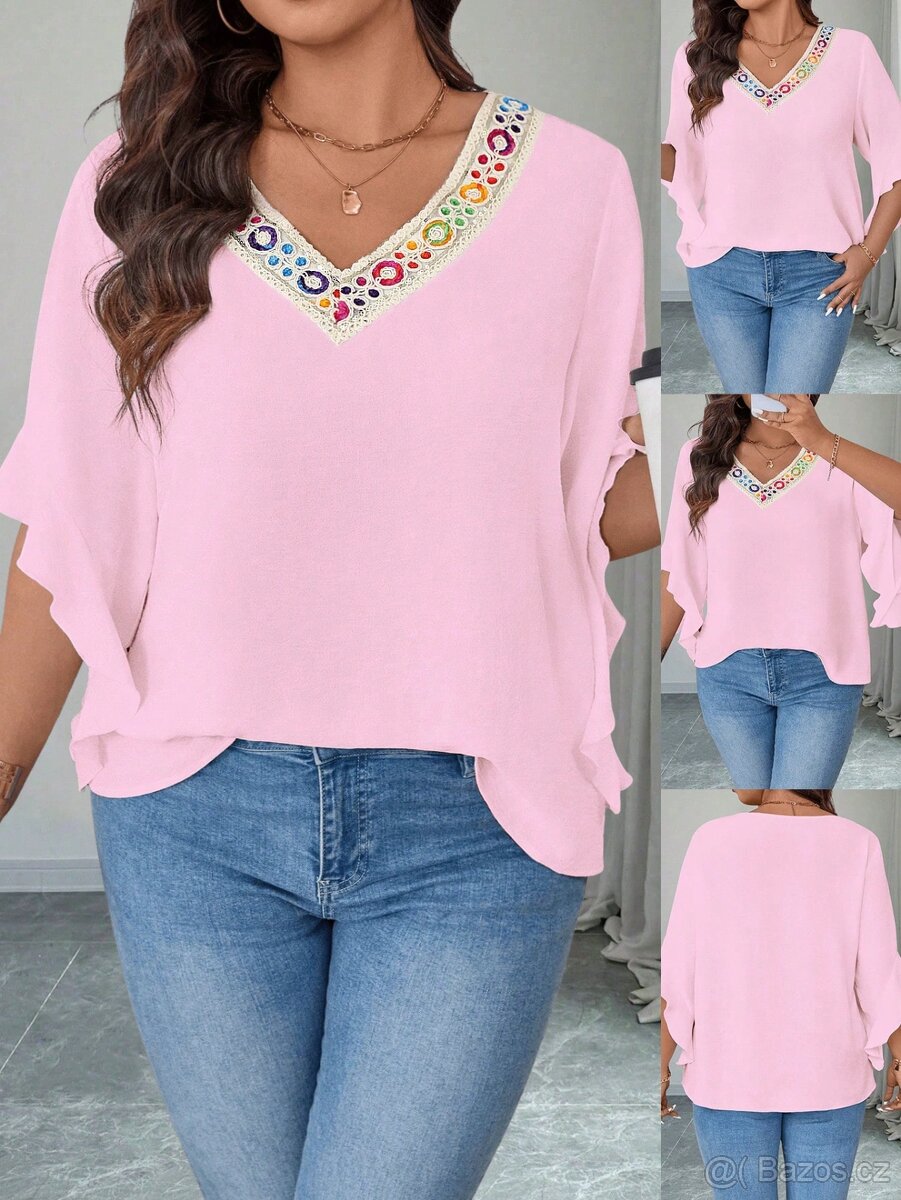 Halenka s lemovaným výstřihem vel. 46/48