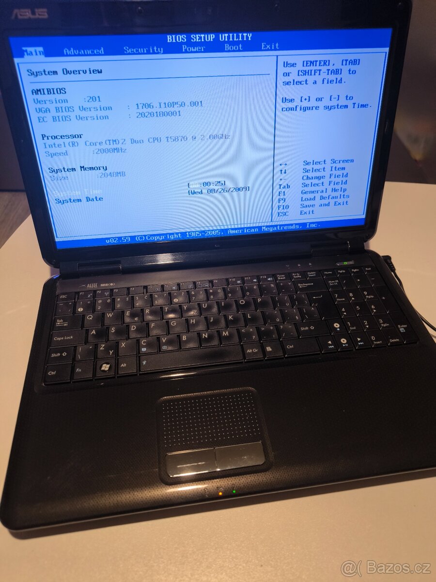 Asus k50ab na doplnění či dily