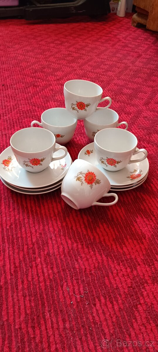 Retro kávová porcelánová souprava