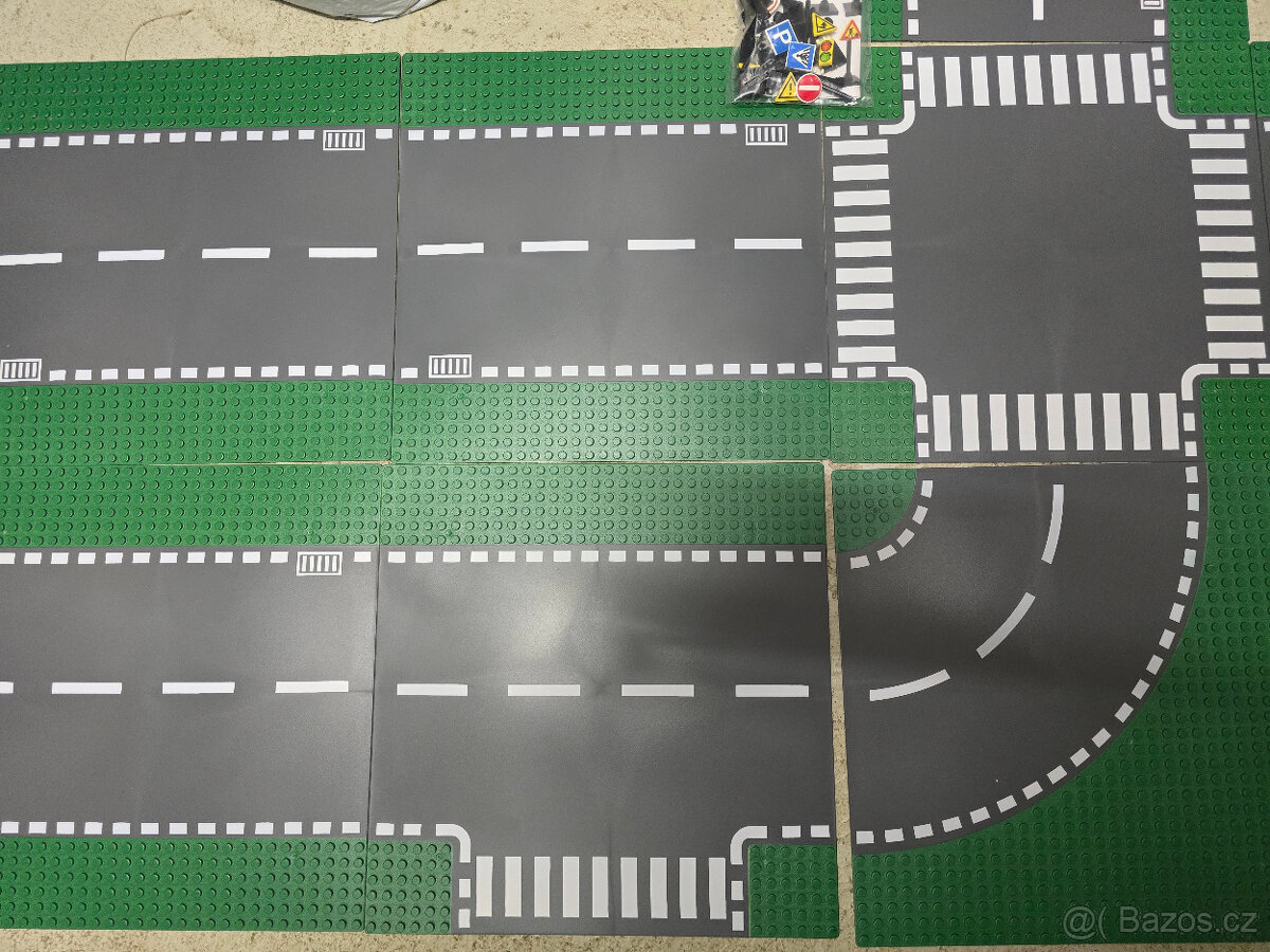 Eco City Lego barevné cesty / krizovatky / silnice / zatáčky