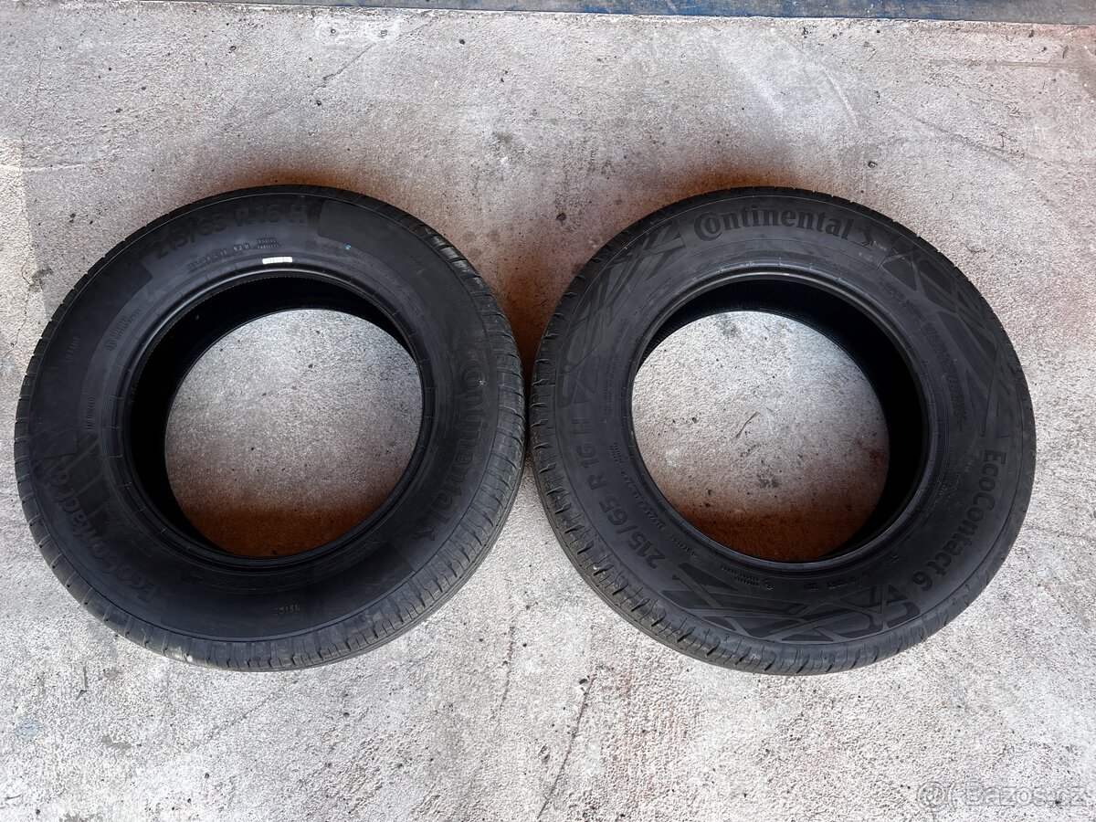 2x 215/65/16 H 6mm DOT2221 Continental Ecocontact6