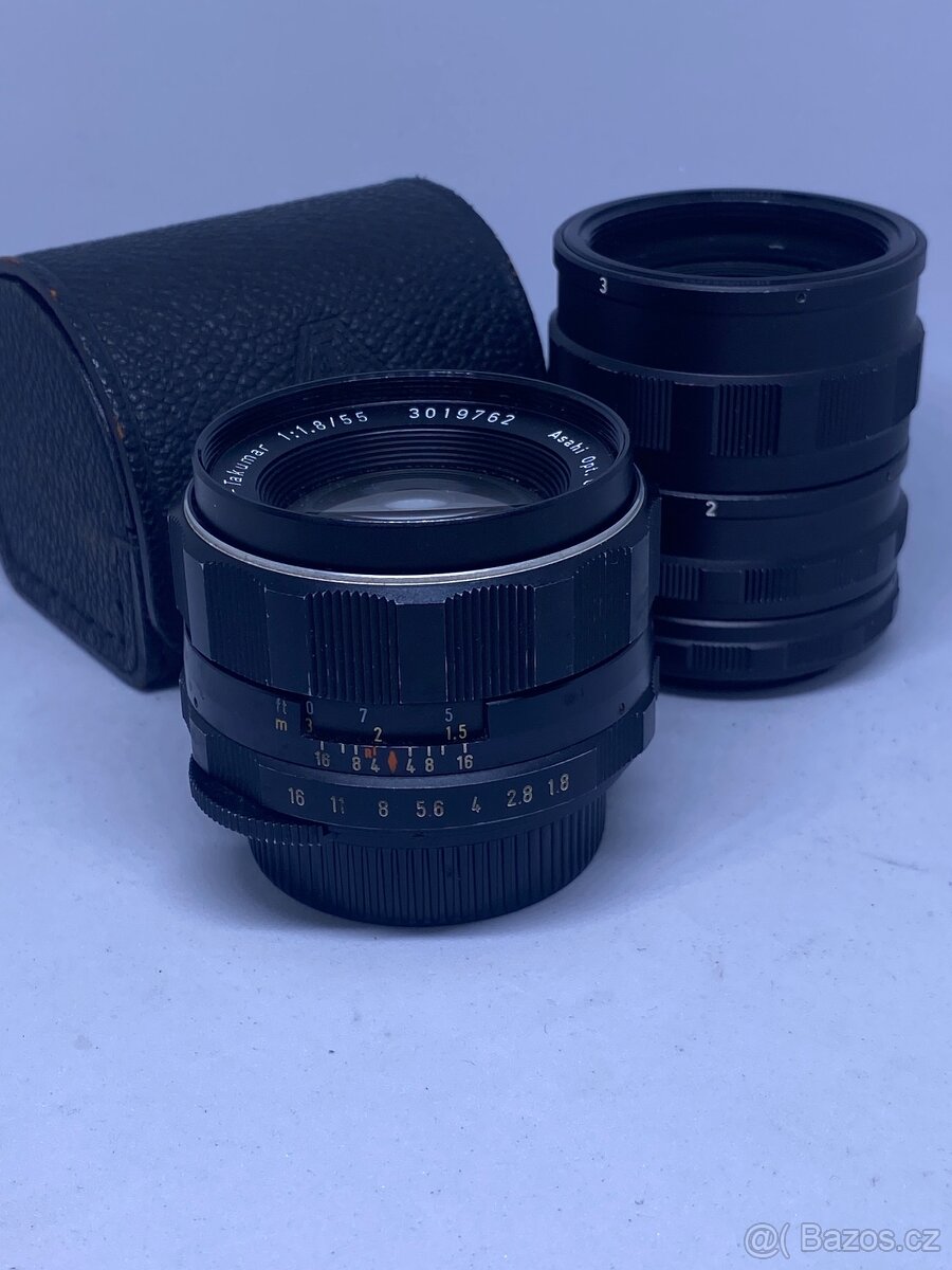 Asahi Pentax Super-Takumar 55mm f/1.8 + originální mezikrouž
