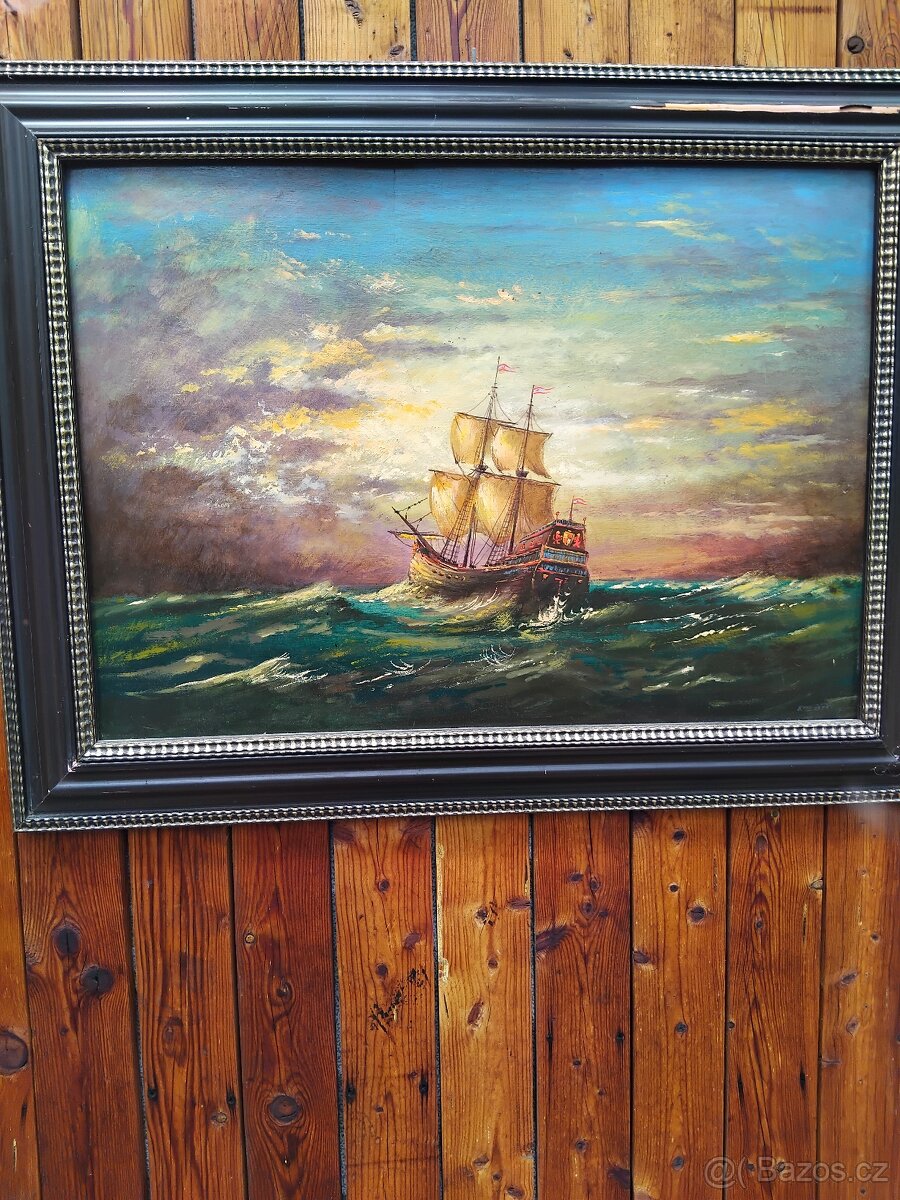 Plachetnice na rozbourenem moři