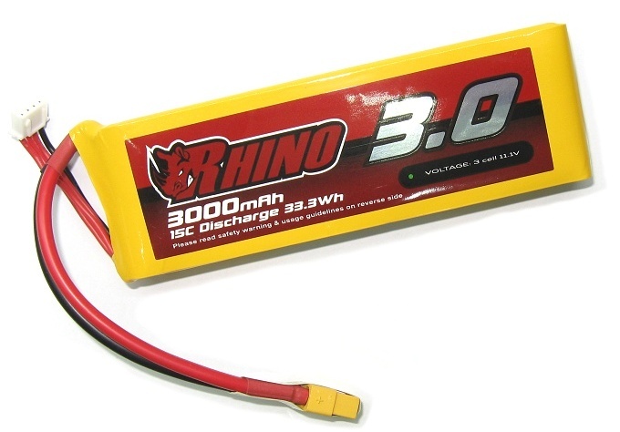 RC Li-pol RHINO 3000mAh, 11.1V, 3S1P, 15C