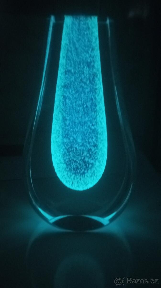 UMĚLECKÁ FLUORESCENČNÍ VÁZA DESIGN KAPKA