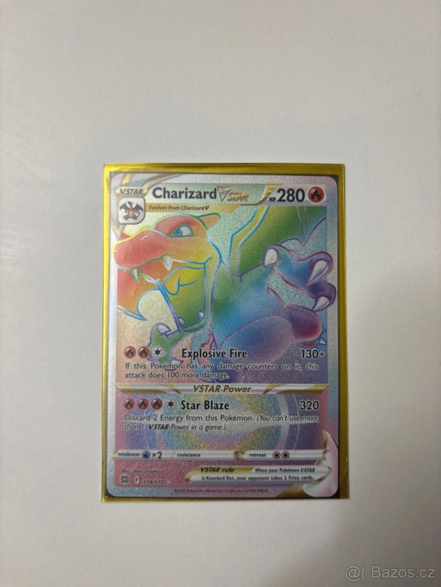 Pokémon kartička Rainbow Vstar charizard