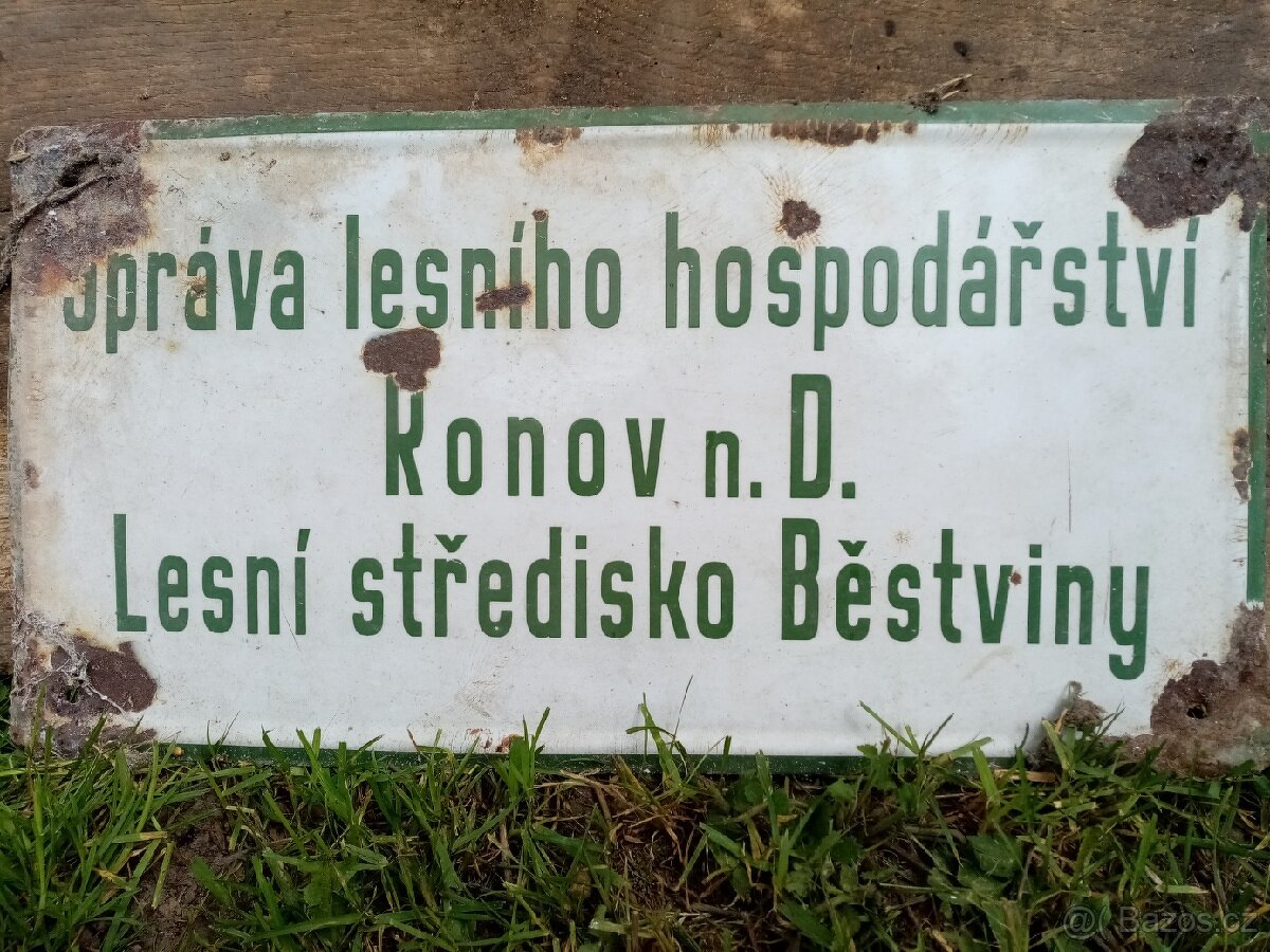Lesnická stará cedule