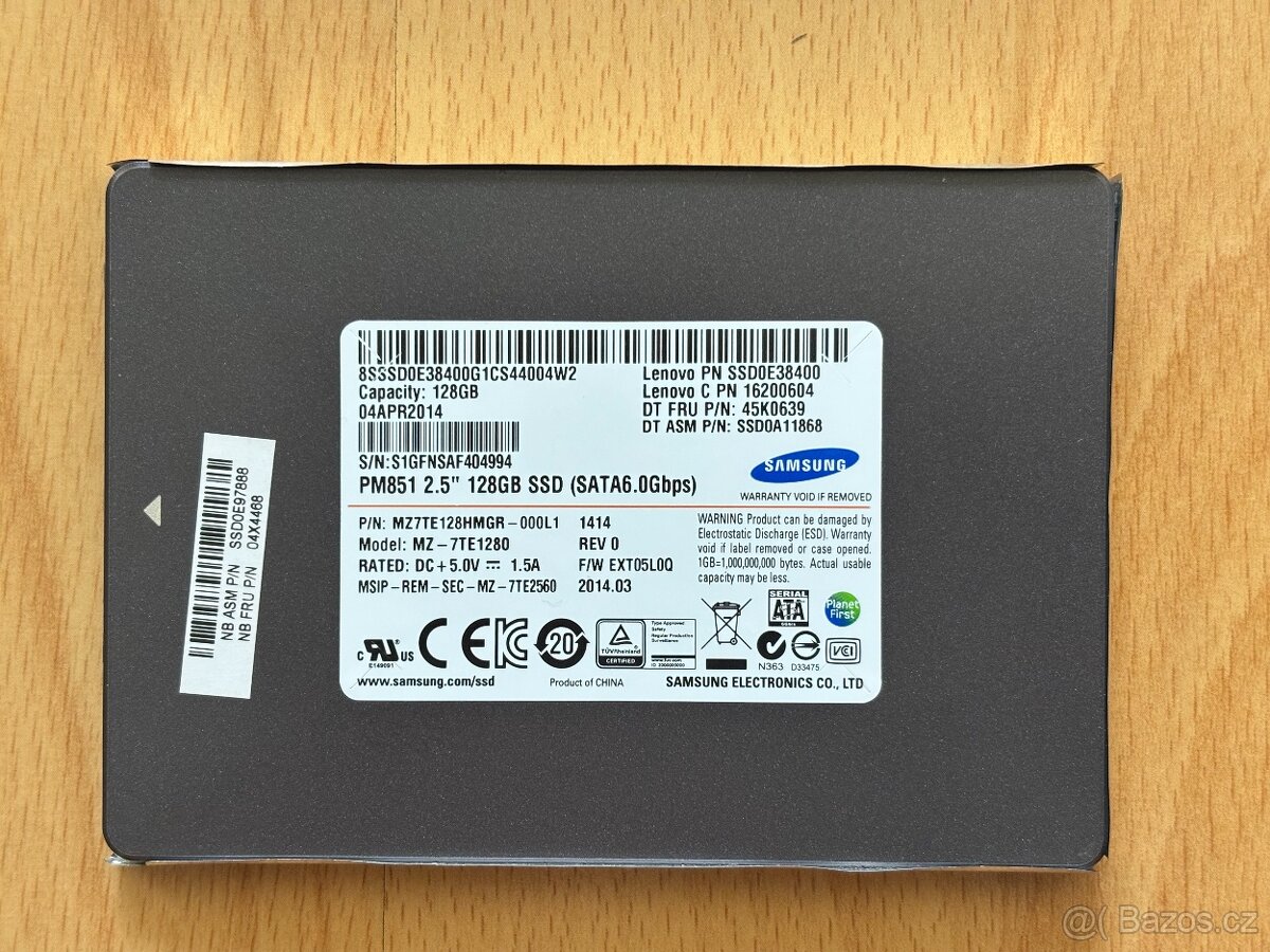 SSD disk Samsung 2.5" - 128GB SSD