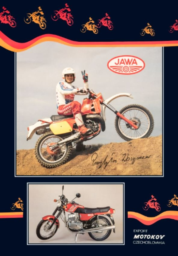 Plakát JAWA Soutěžní Enduro Zbigniew Prybyla