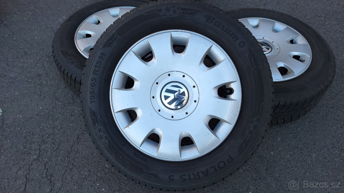 Téměř NEJETÁ zimní kola 15" 5x112 Caddy,Golf,Touran