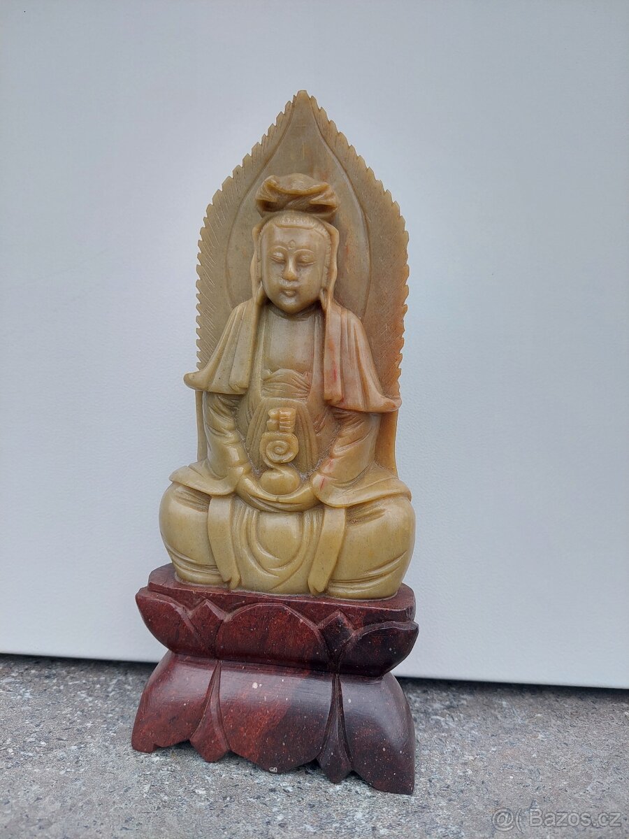Starožitná Soška Budhy jemná řezba