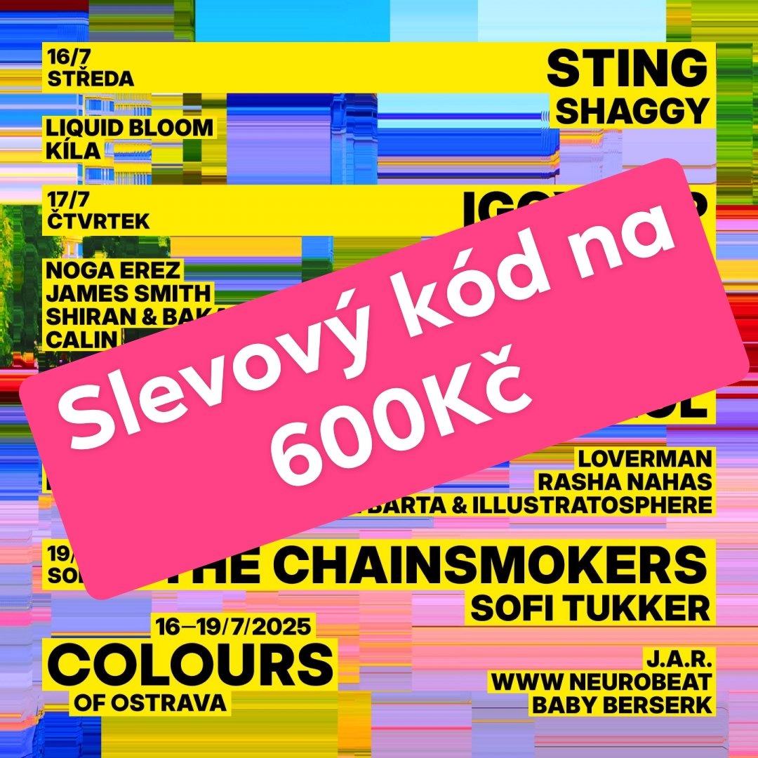 Colours of Ostrava slevový kupón 600Kč