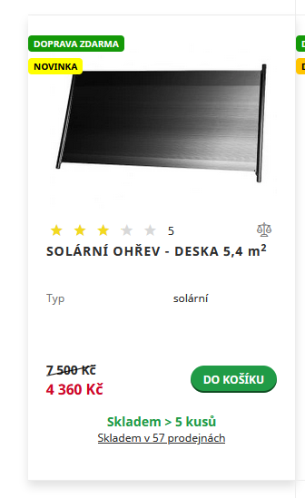 Solární ohřev s příslušenstvím