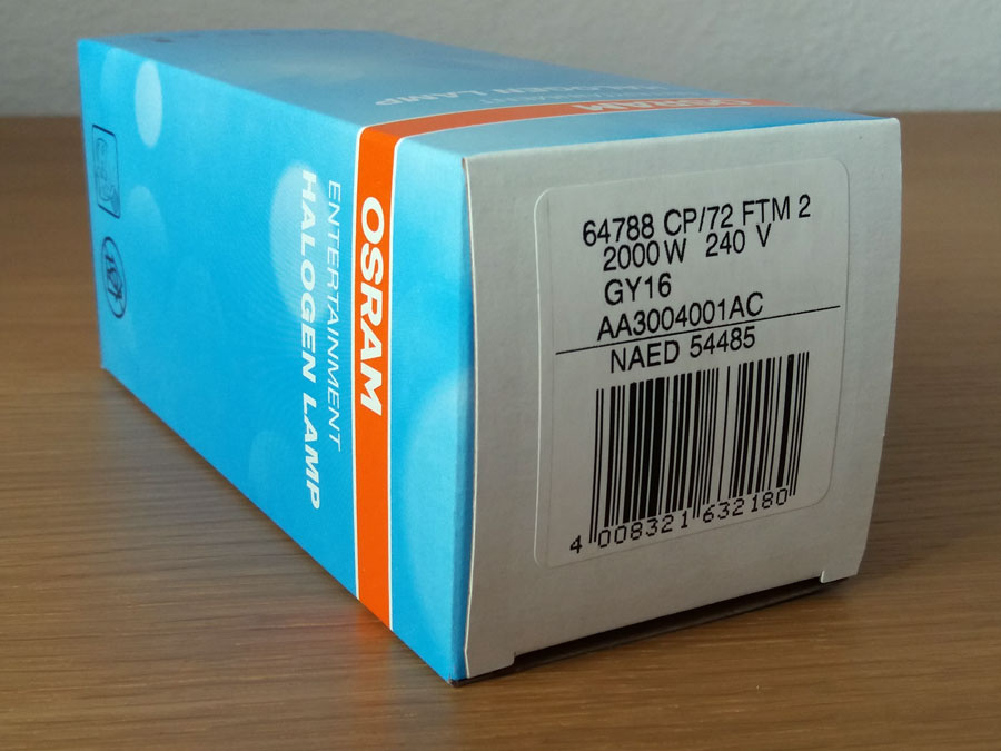 240V/2000W FTM CP/72 GY16 64788 Osram