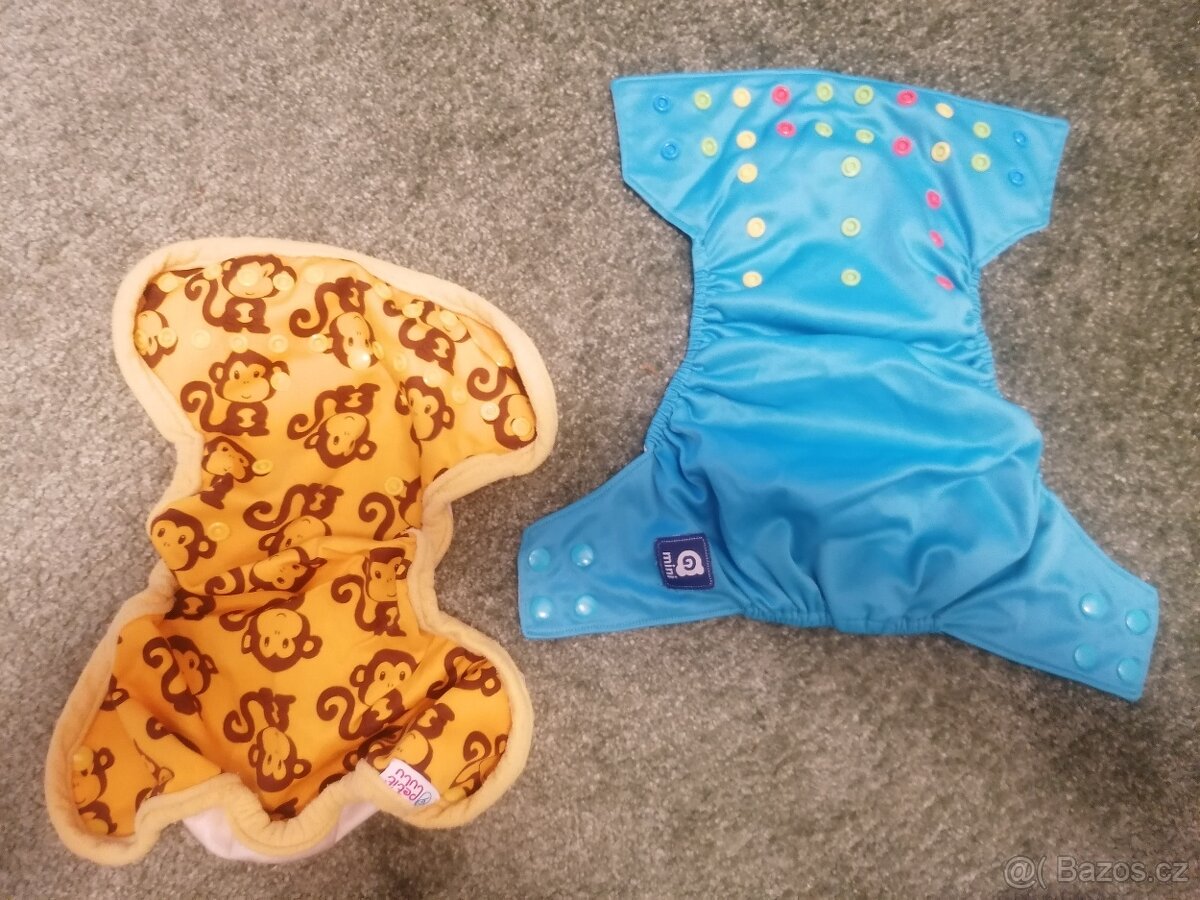 Látkové pleny Bamboolik, plenkové kalhotky a minimální pleny