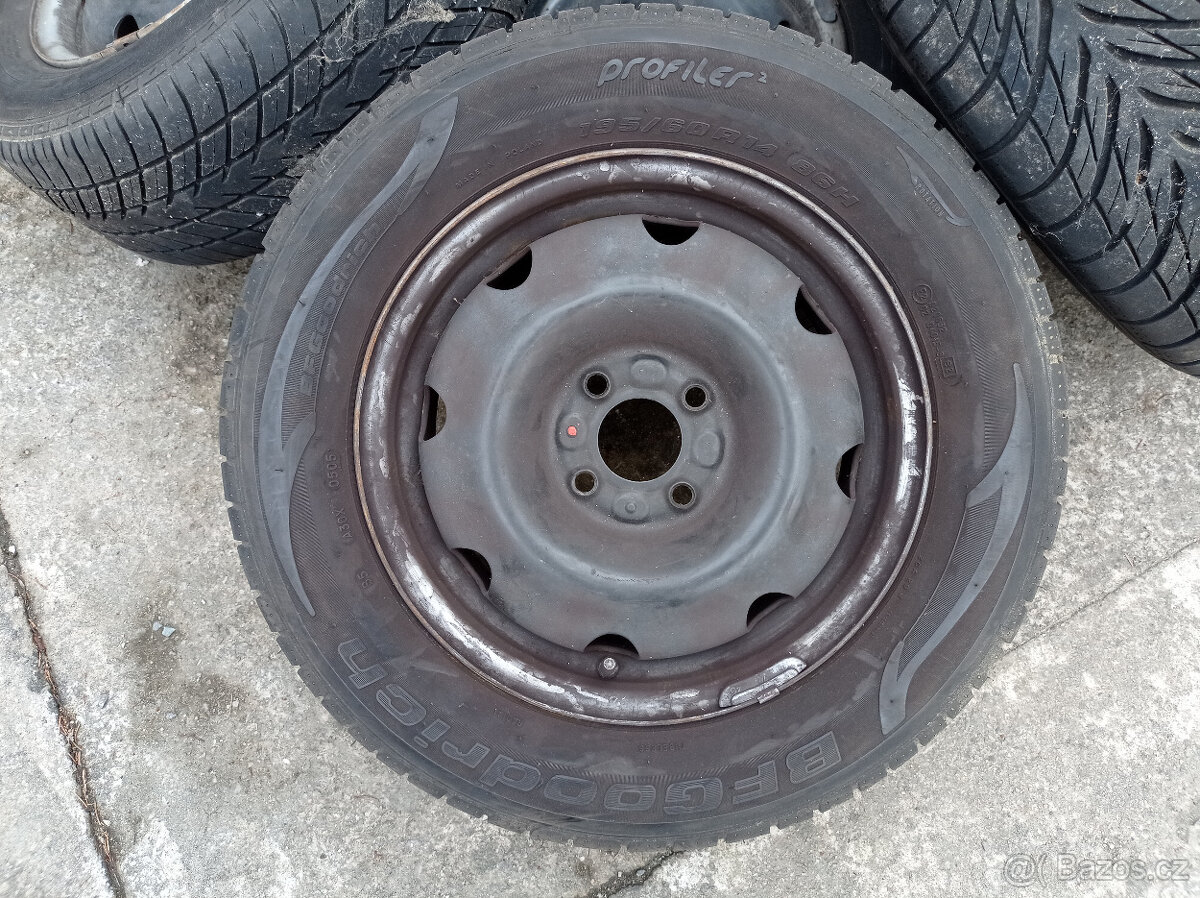 Kola, ráfky, pneumatiky, 195/60 R14, 4x100, 7x14, ET 36