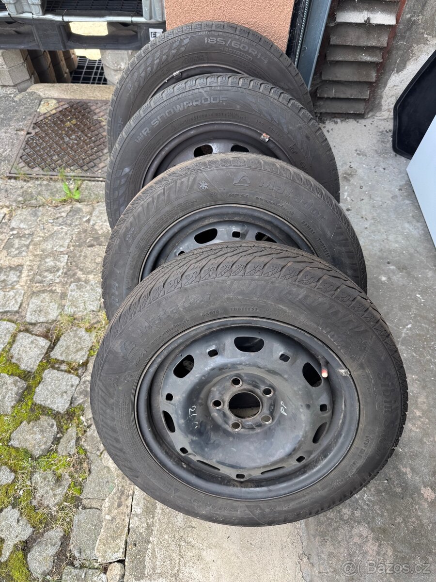 4x Plechový disk R14 (6j) Škoda Fabia 1