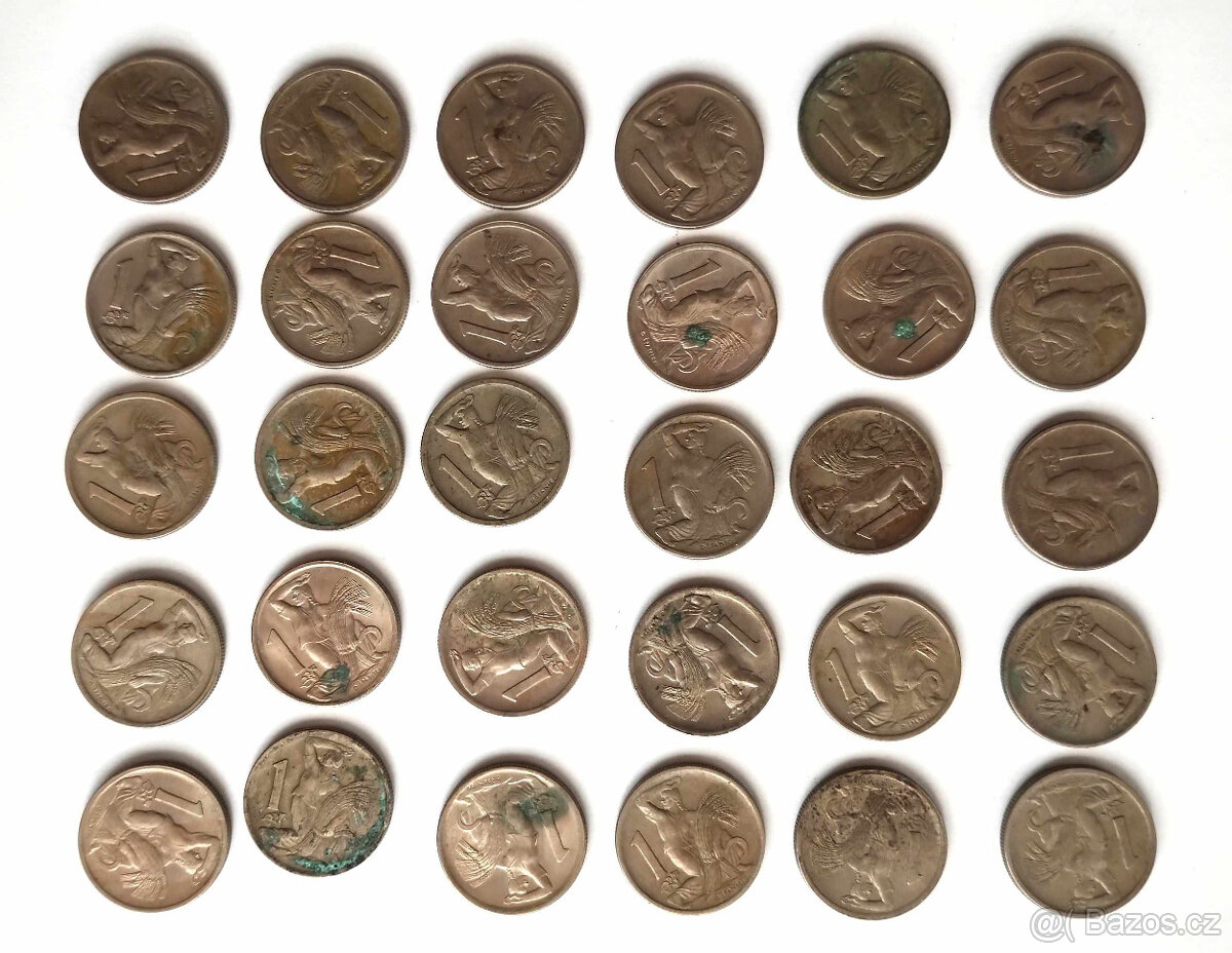 čs. oběžné mince 1946 - 1950, 60ks