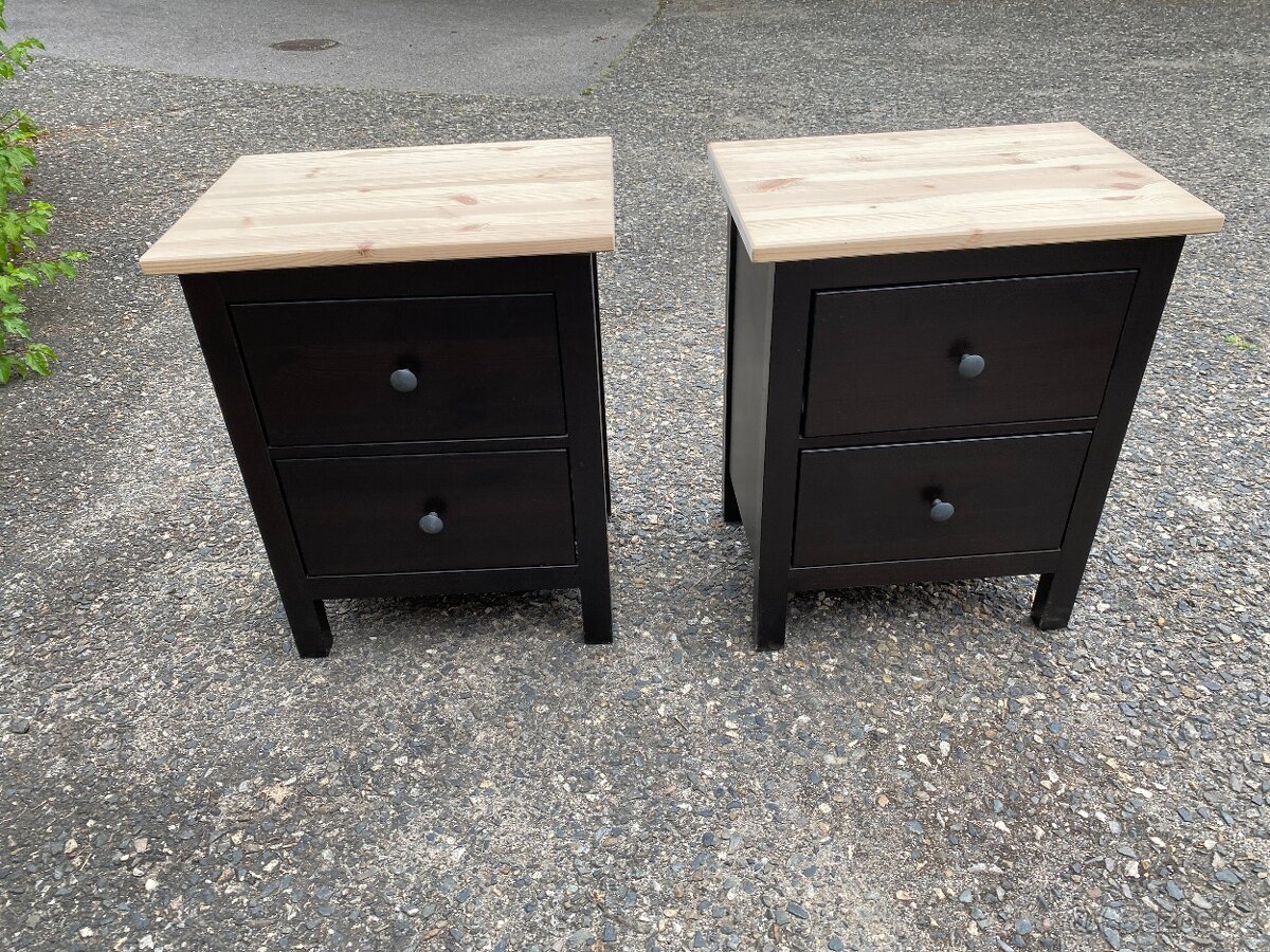 IKEA Hemnes komody se 2 zásuvkami - černohnědé