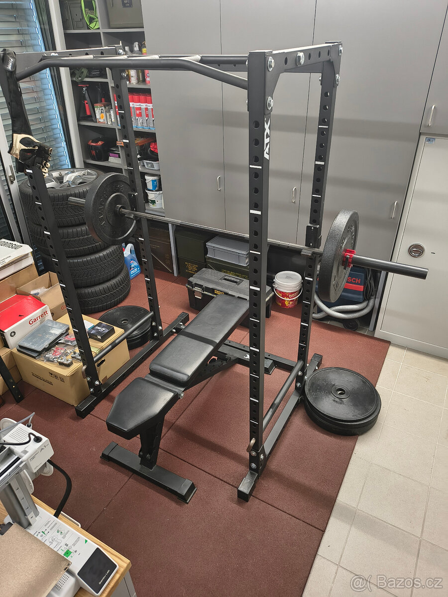 Power Rack ATX LINE PRX-510 + Olympijská osa + Závaží