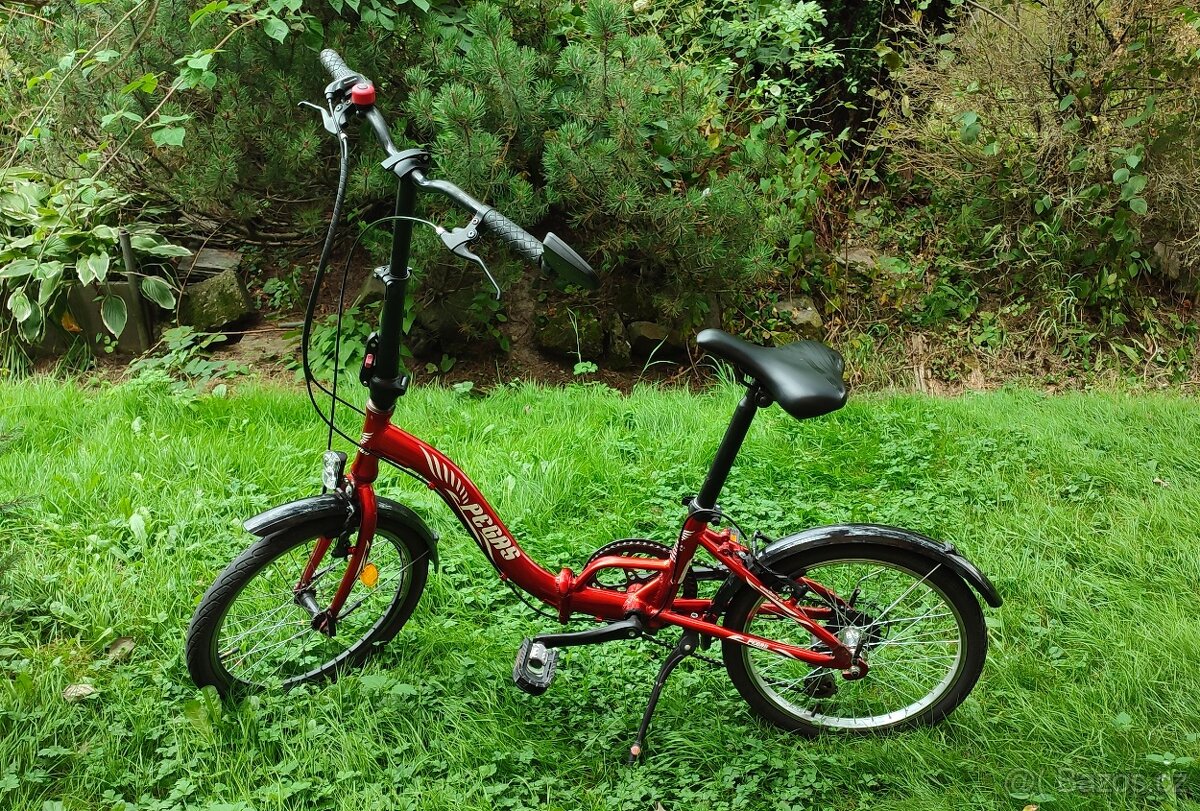 ZÁNOVNÍ LIBERTY Skládací kolo PEGAS 7spd 20" červené