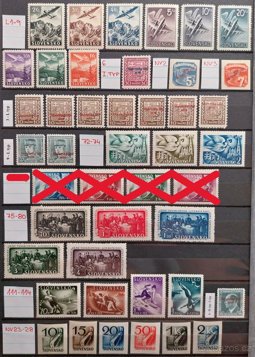 Známky - SLOVENSKÝ ŠTÁT