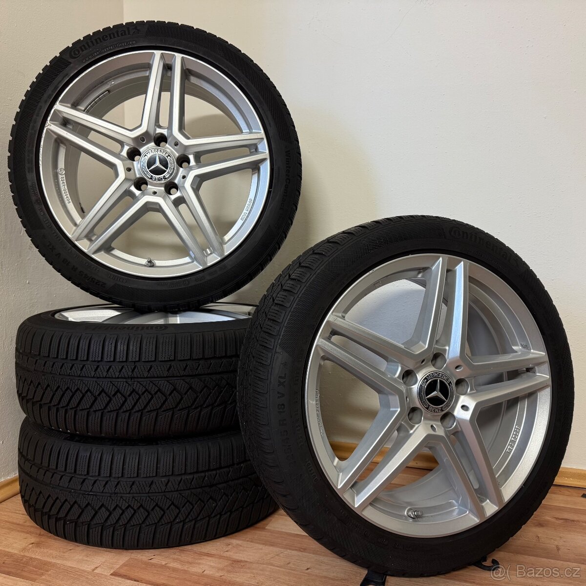 MERCEDES CLA A176 5x112 R18 ET49+ZIMNÍ 225/45R18 8/6mm