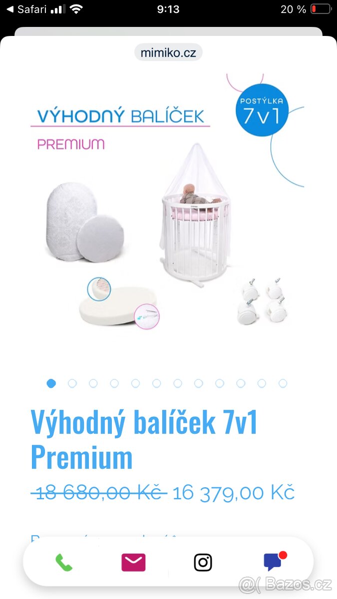 Rostoucí postýlka Mimiko 7v1 prémium.