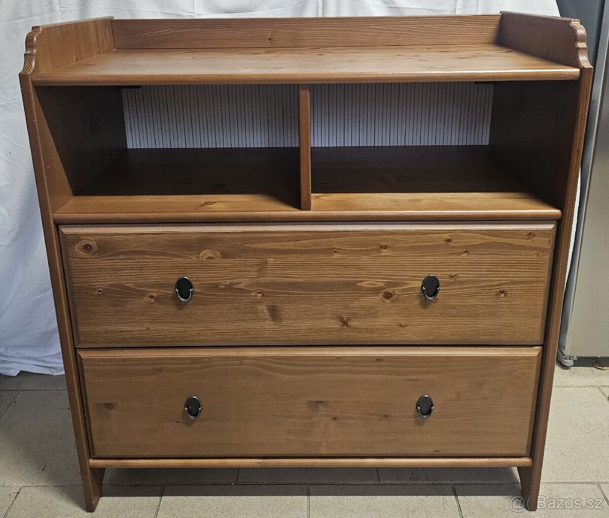 Komoda Ikea Leksvik mořidlo antik