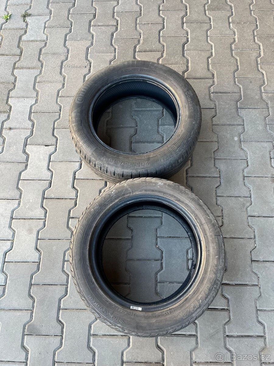 Letní pneu 205/55/16 Continental, Fulda