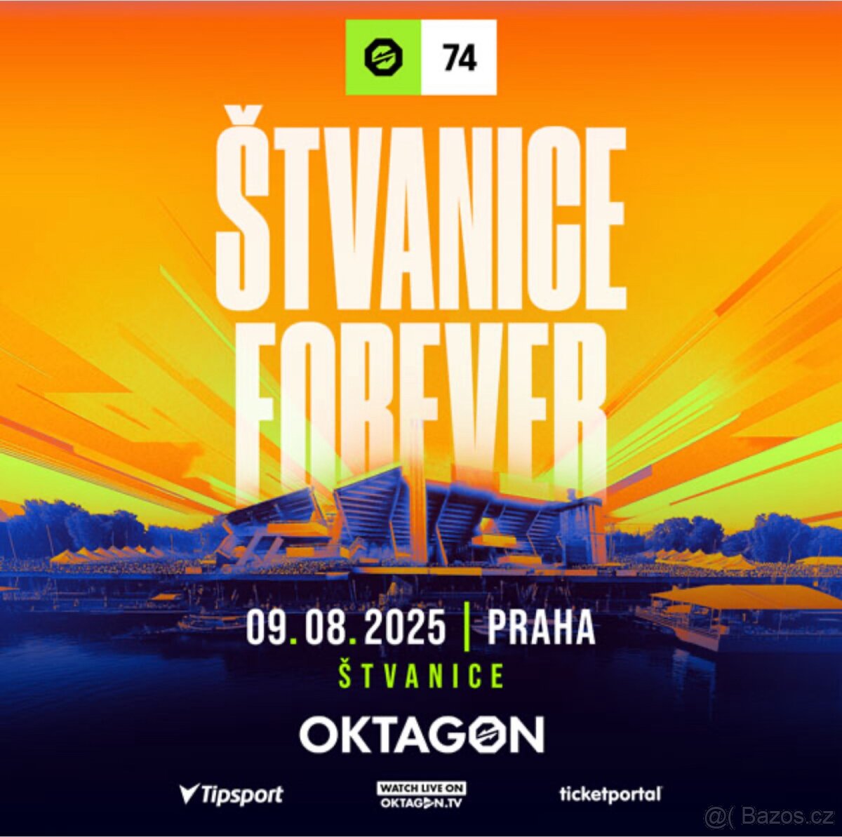 Vstupenky Oktagon 74 Štvanice 2x lístek sektor B2 první řada
