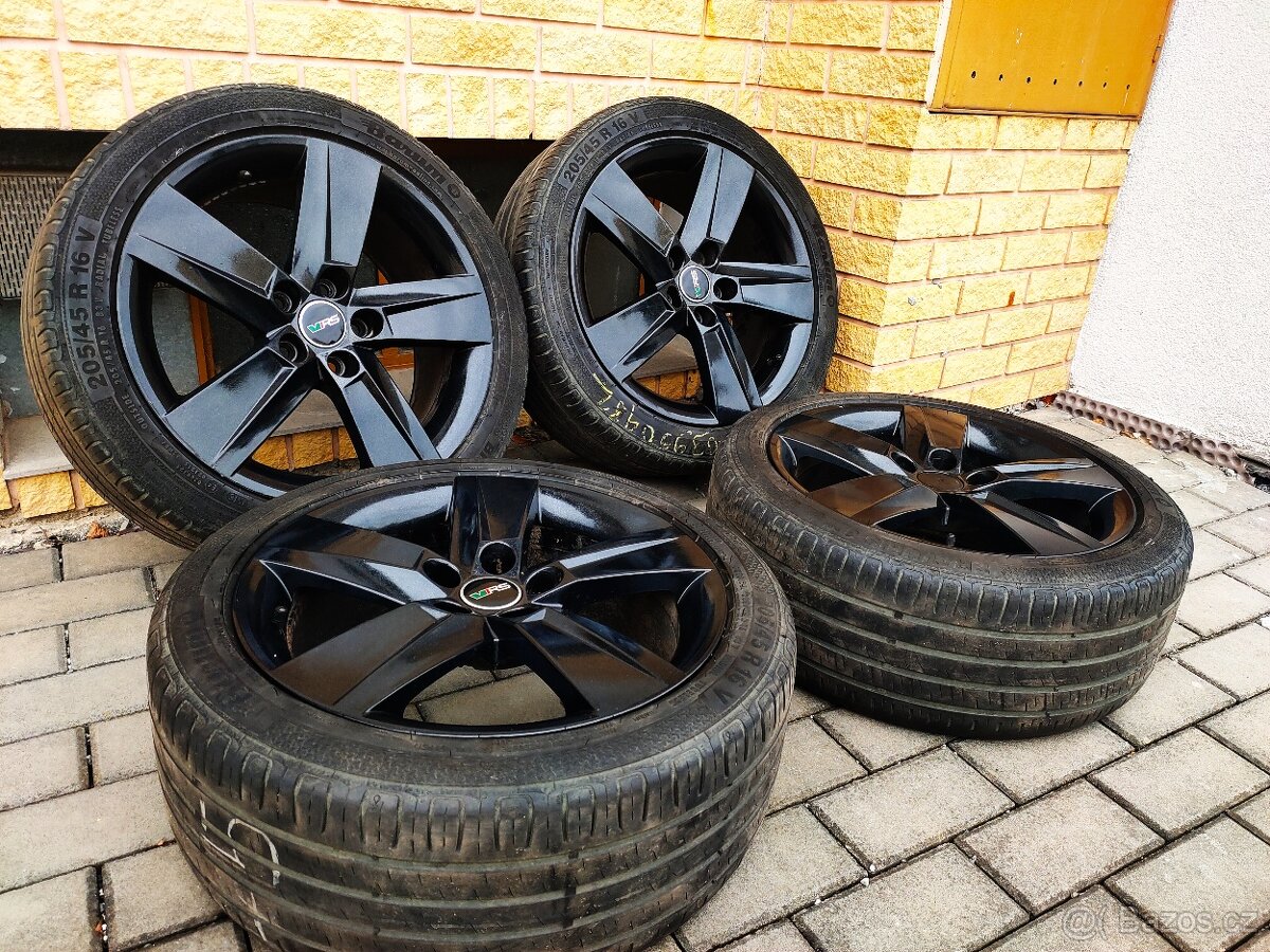 Originální alukola Škoda VRS 5x100 R16, ET 46 včetně pneu