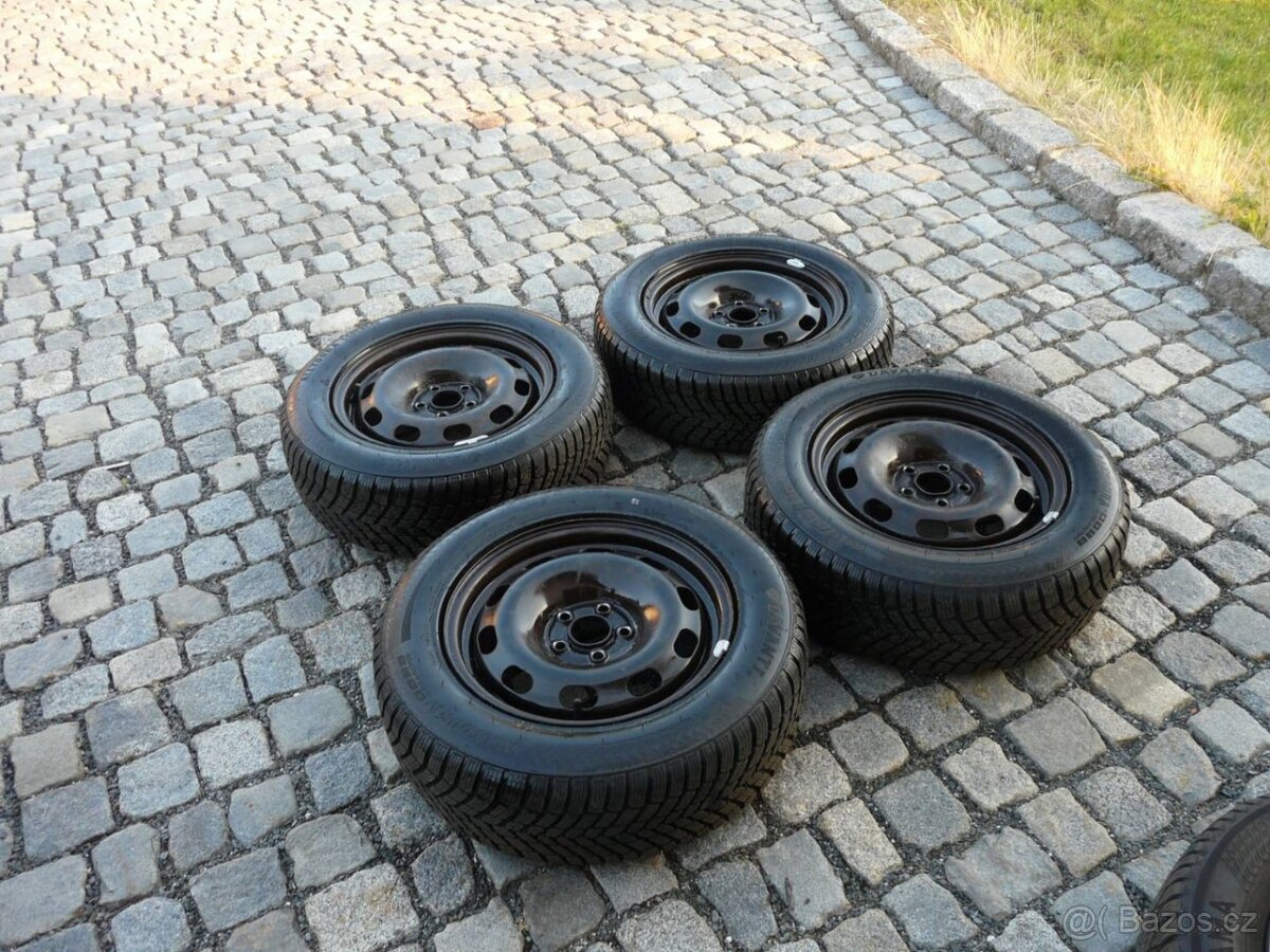 ZIMNÍ PNEU + DISKY ŠKODA 195/65R15 VW SEAT 15"