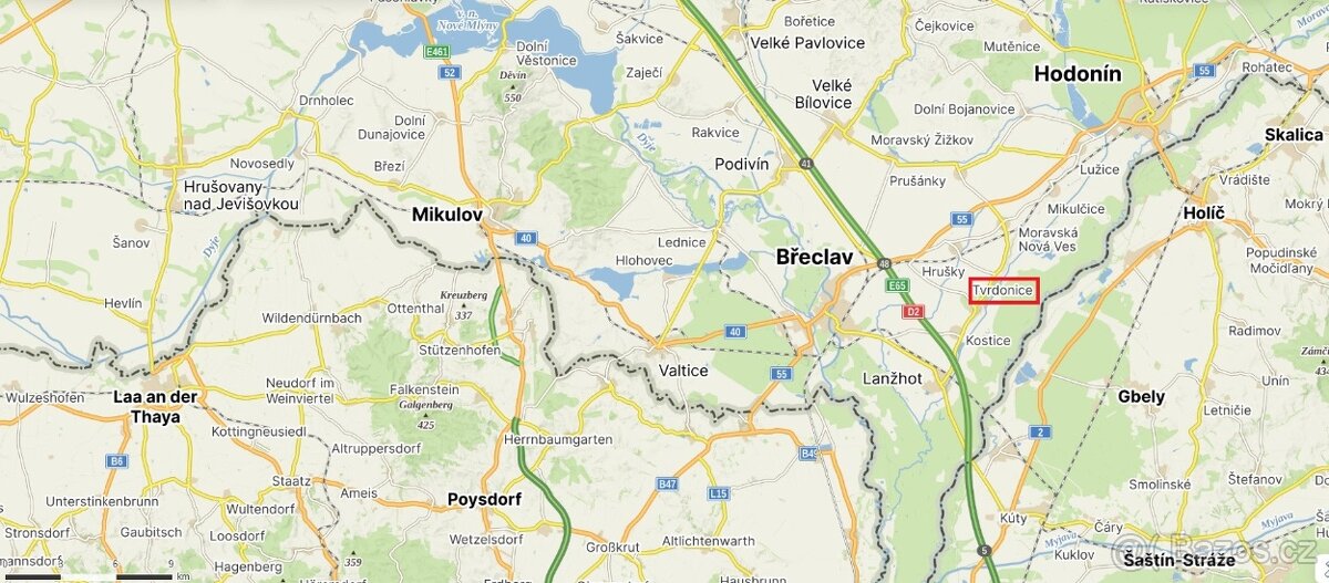 Prodej pozemků v kú Tvrdonice