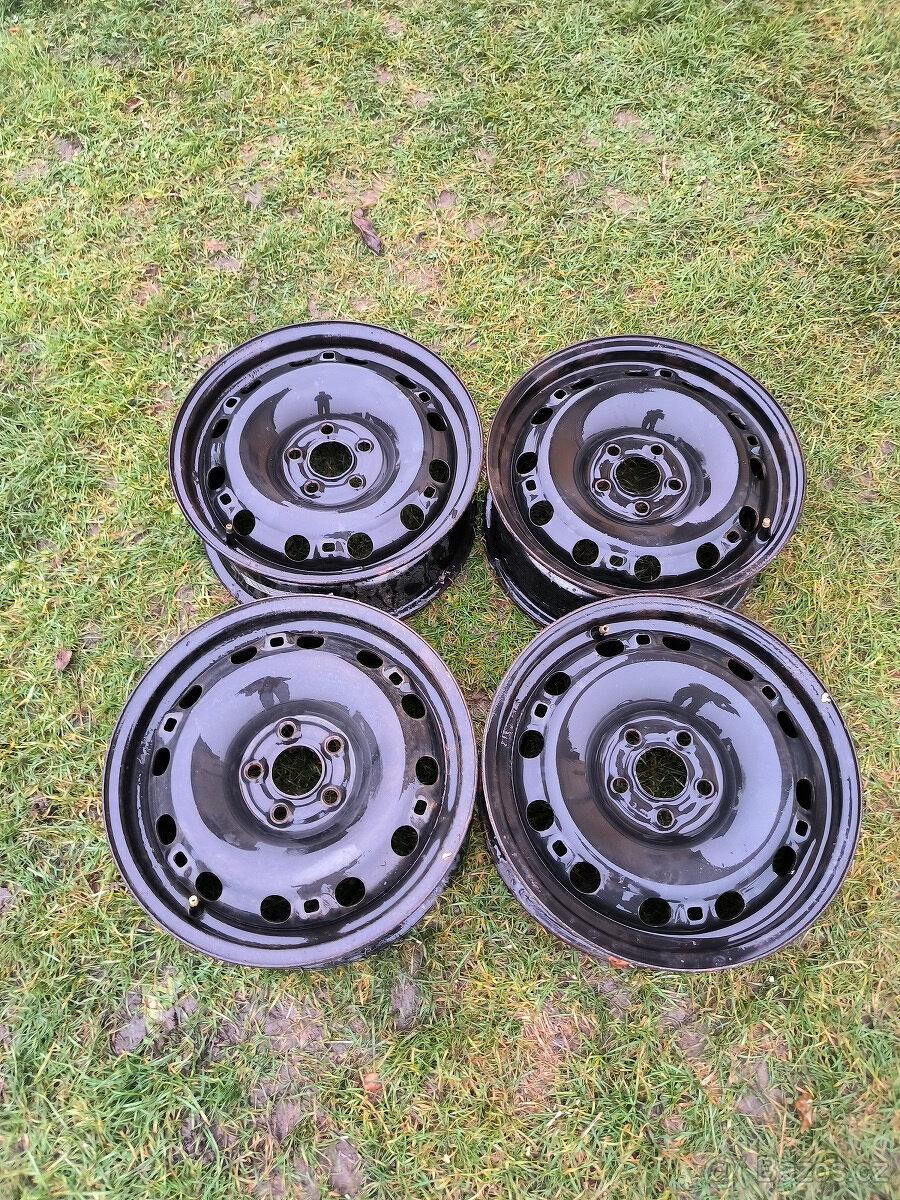 4 plechové disky 14´´, 5 x 100, ŠKODA FABIA, VW