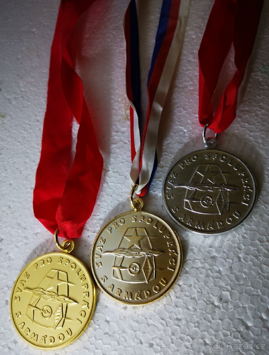 Staré medaile Svazarmu - stříbrná, bronzová