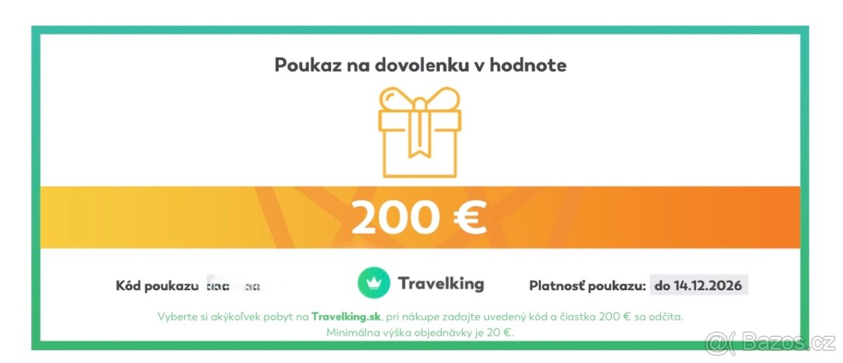 Poukaz na ubytování - travelking.sk