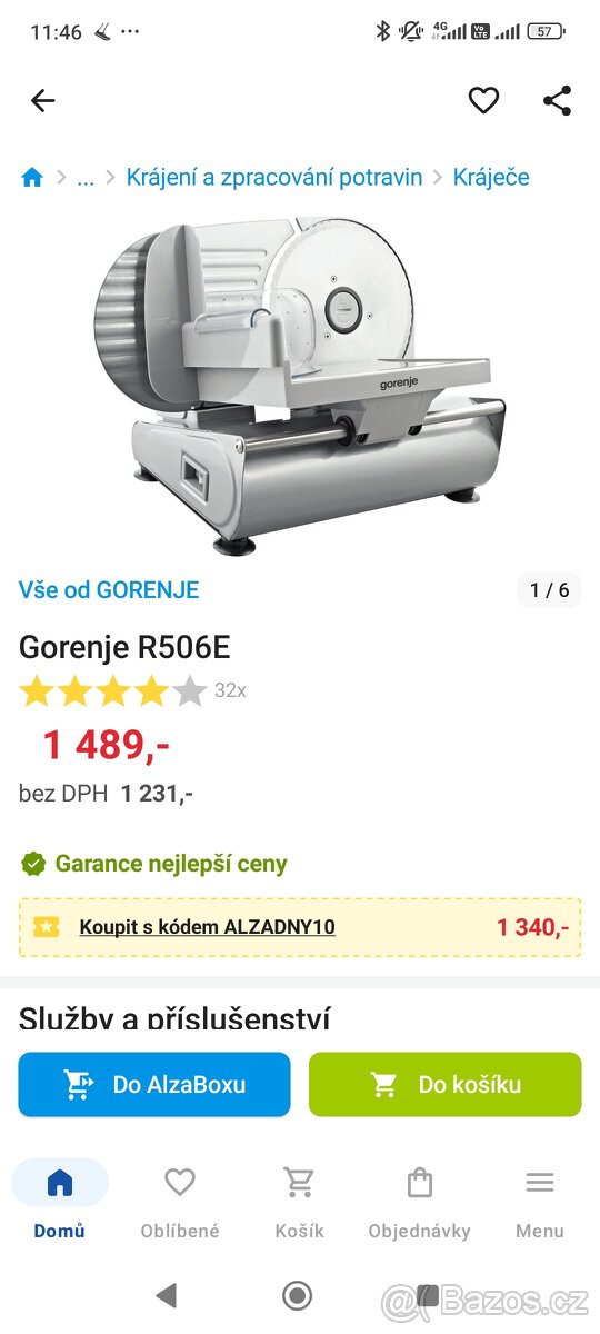 Elektrický kráječ Gorenje E506E